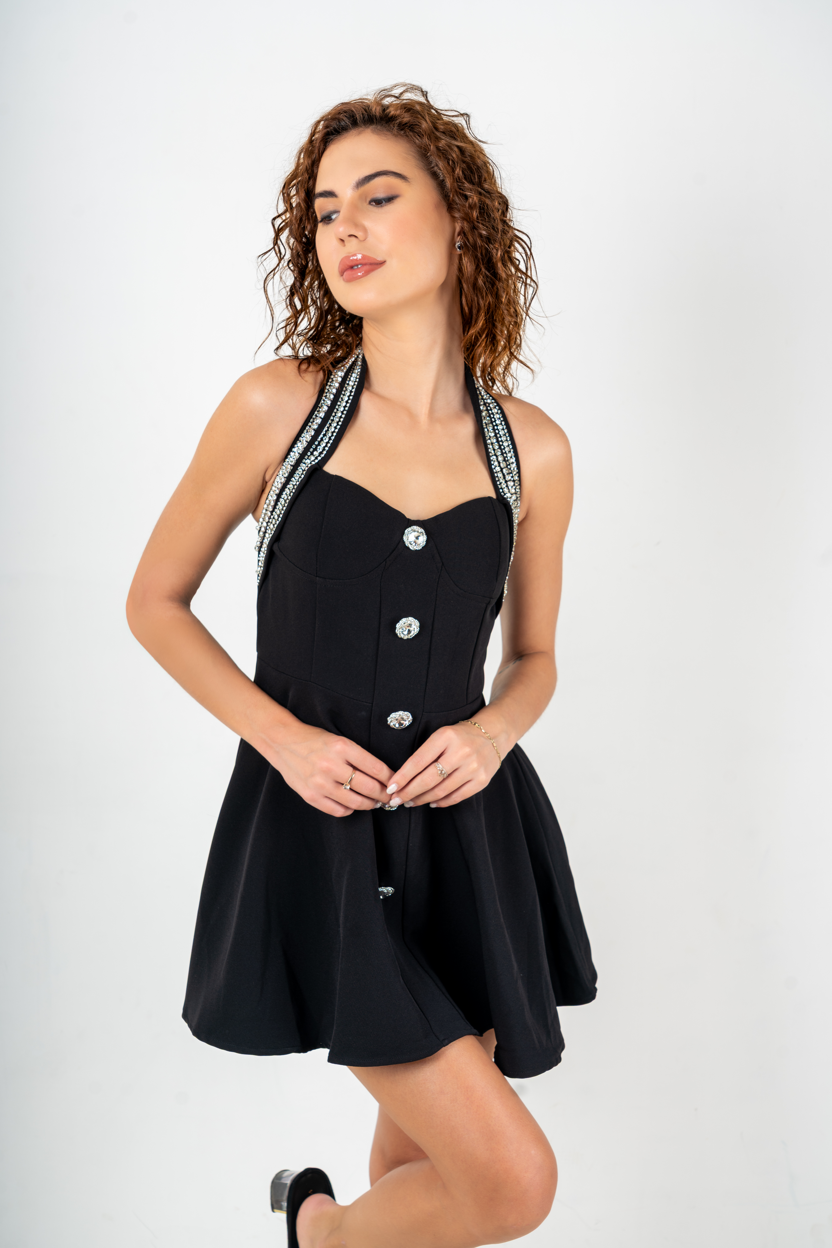 Luxe Noir Mini Black Dress – Elegant Women's Designer Dress