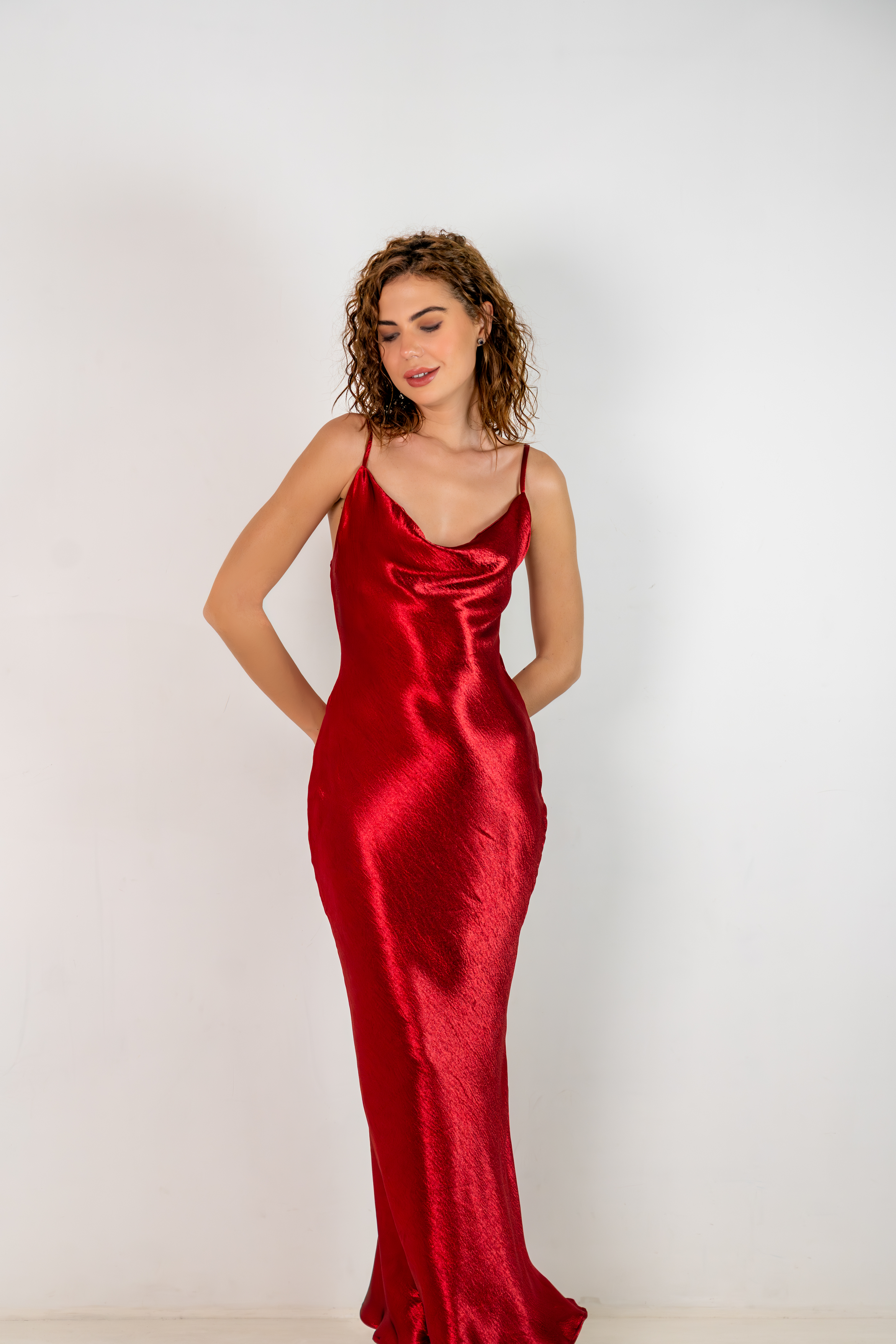 Red Satin Maxi Dress – Bold Sleeveless Evening Gown for Women | Scarlet Siren by Beach Harbor