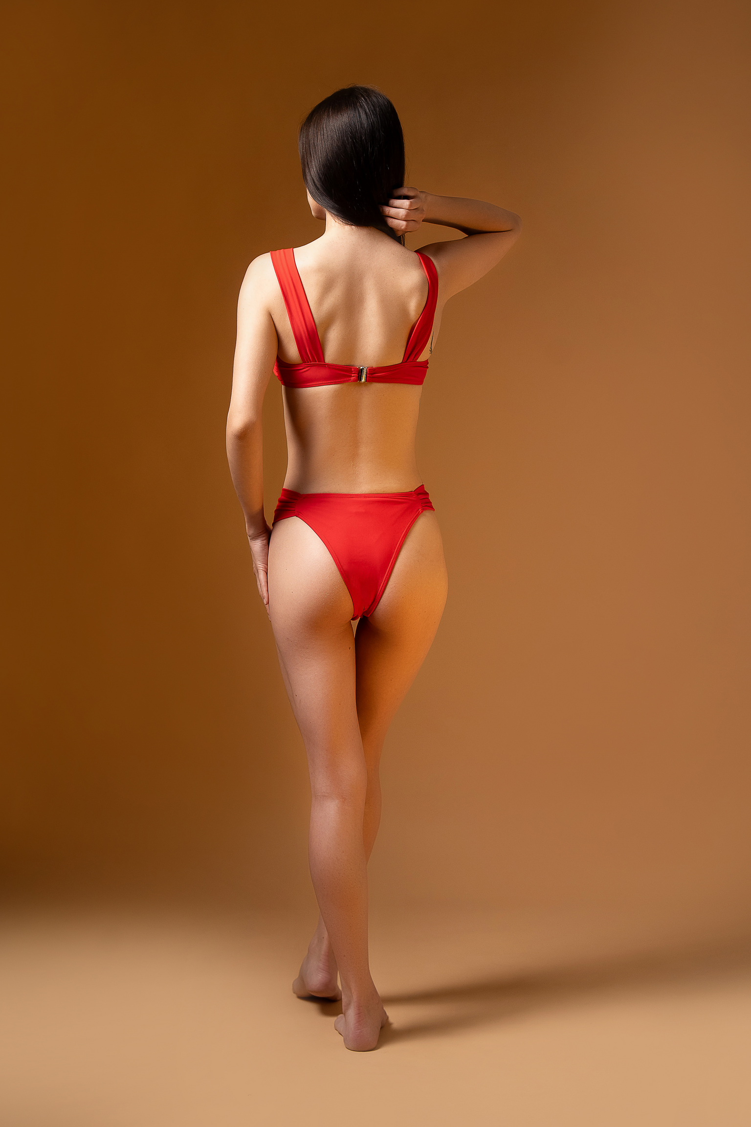 Red Spiral Ring Bikini Set – Two-Piece Swimsuit for Women | Beachwear