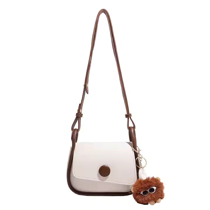 Minimalist Rounded Square Sling Bag – Small Crossbody Shoulder Purse for Women