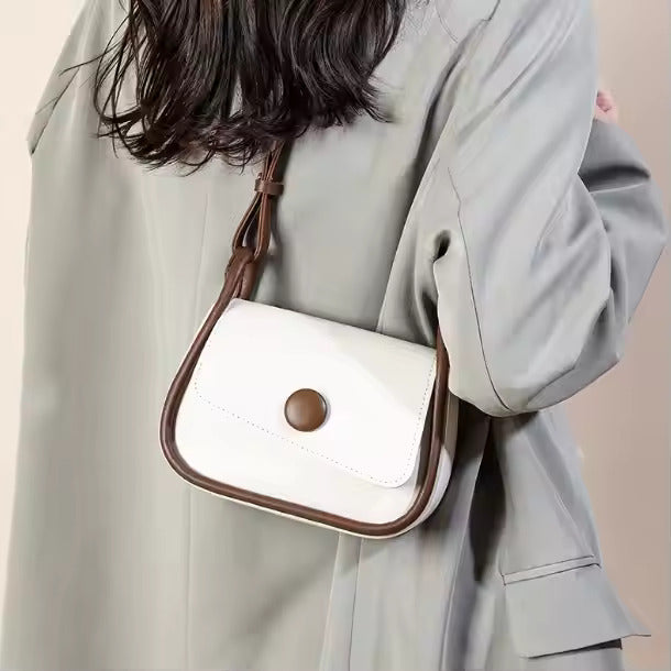 Minimalist Rounded Square Sling Bag – Small Crossbody Shoulder Purse for Women