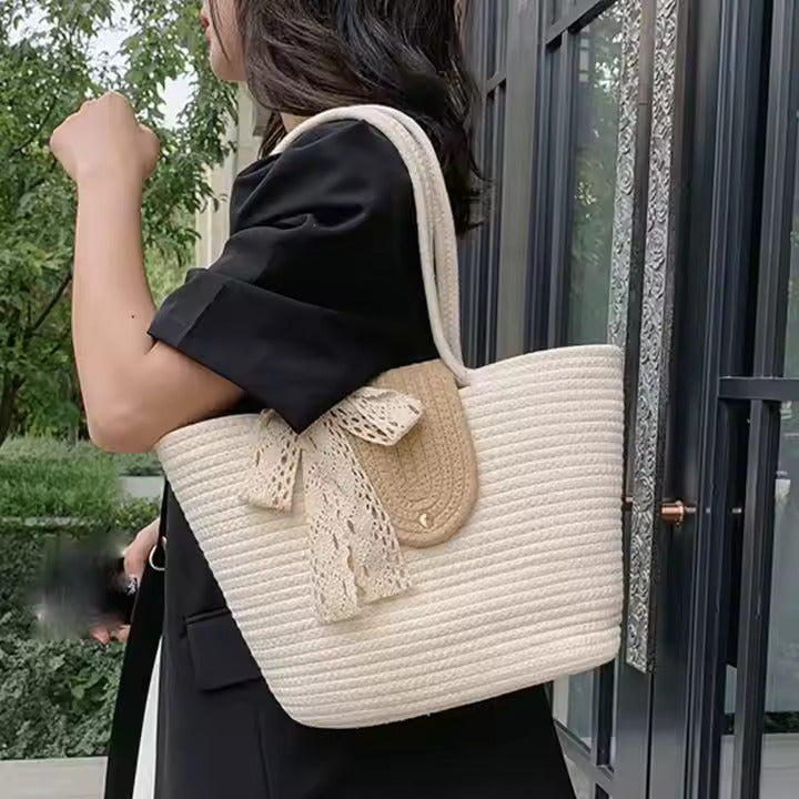 Large Brown Beach Bag – Stylish Oversized Tote for Travel, Beach & Summer Outings