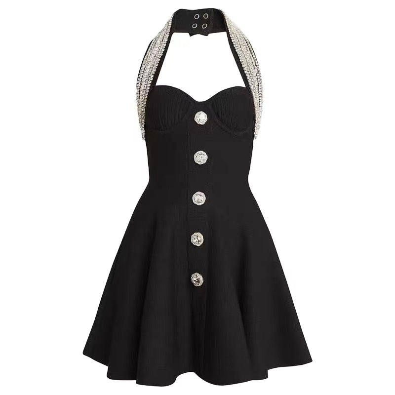 Luxe Noir Mini Black Dress – Elegant Women's Designer Dress