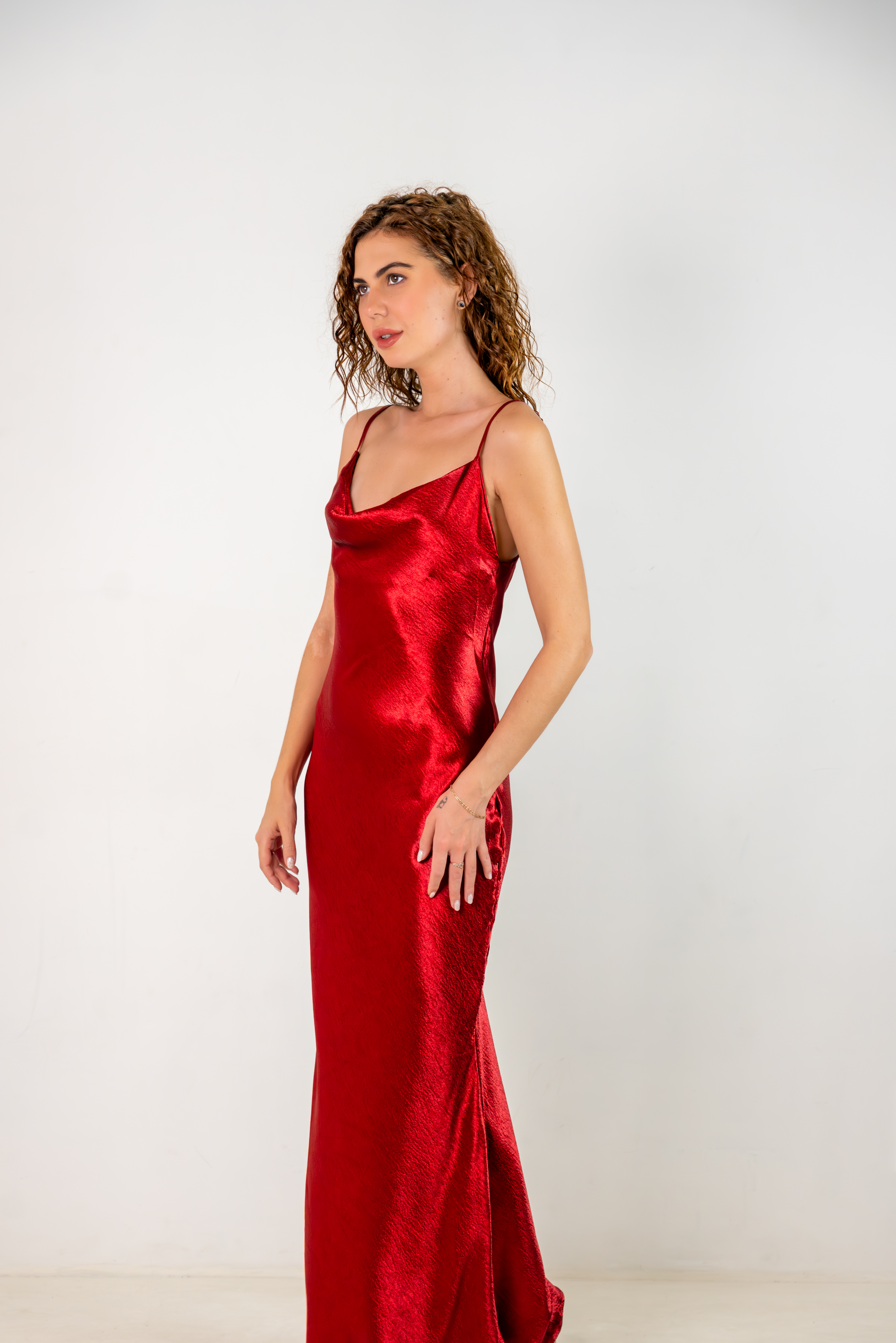 Red Satin Maxi Dress – Bold Sleeveless Evening Gown for Women | Scarlet Siren by Beach Harbor