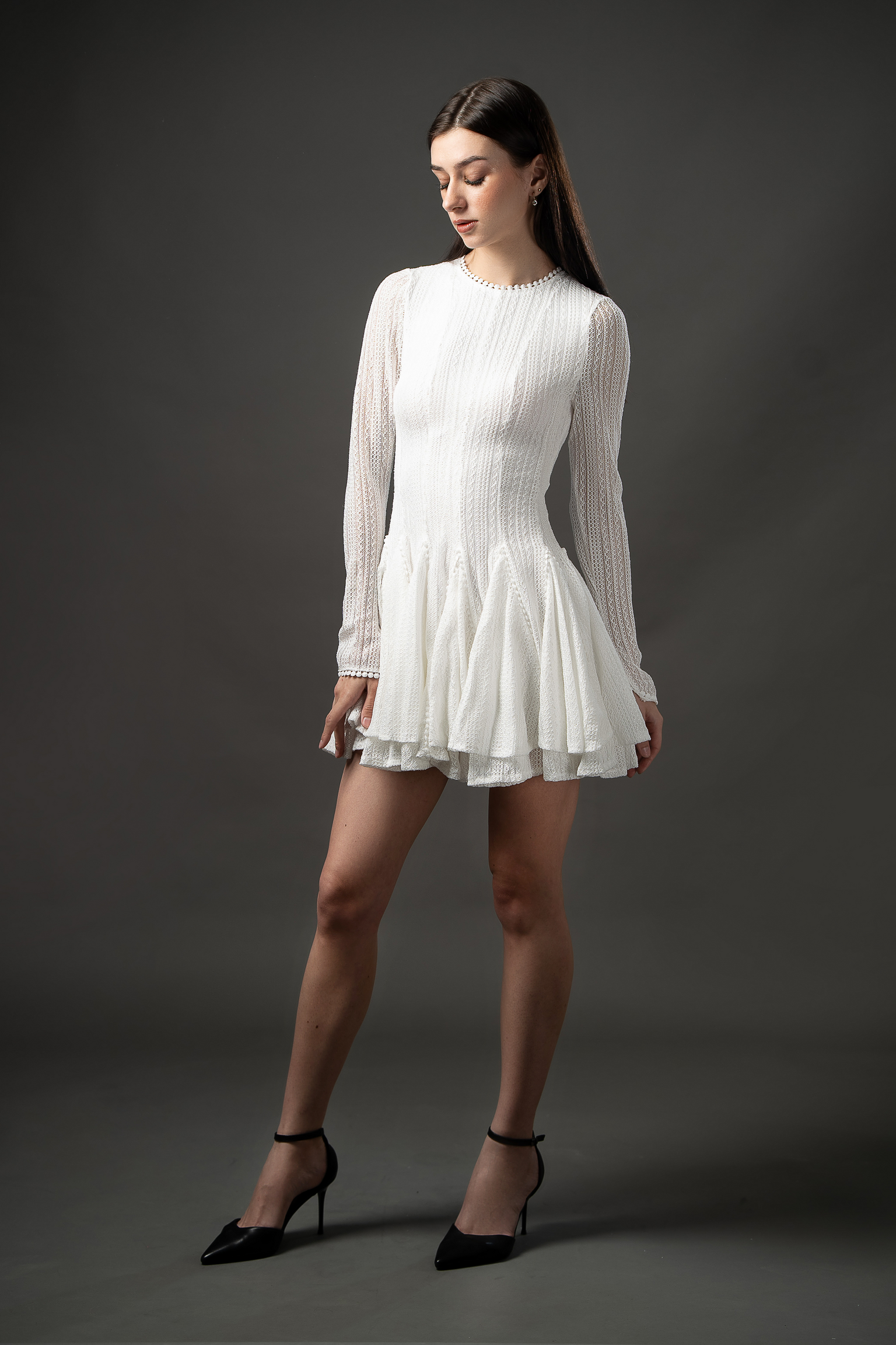 Plain White Casual Dress